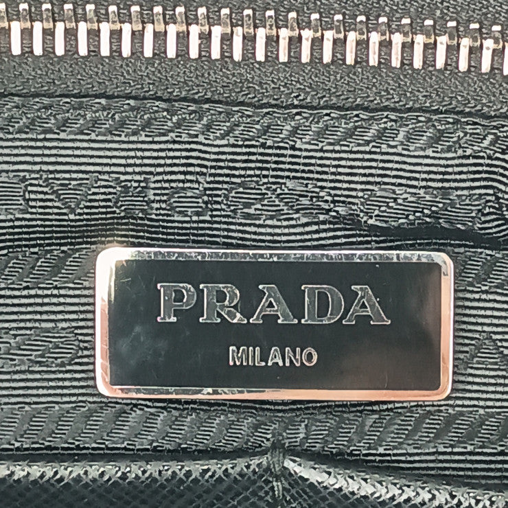 美品 PRADA プラダ マザーズバッグ Re-Nylon ベビーバッグ 1BG102 ブラック シルバー金具 ナイロン ユニセックス 2WAY トートバッグ ショルダーバッグ 三角ロゴプレート