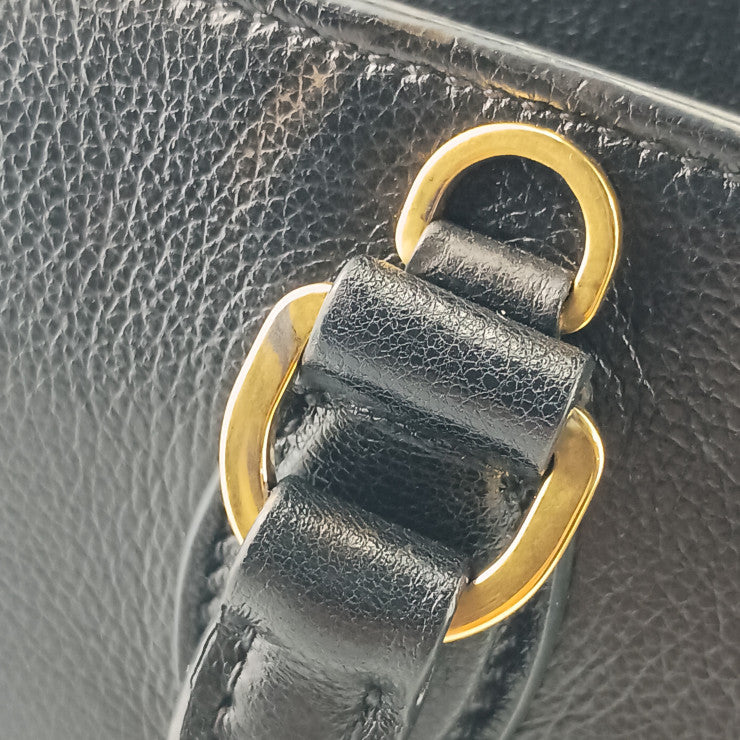 美品 PRADA プラダ ハンドバッグ 2WAYバッグ 1BA164 ブラック ゴールド金具 カーフレザー レディース ショルダーバッグ