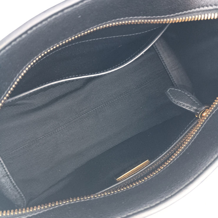 美品 PRADA プラダ ハンドバッグ 2WAYバッグ 1BA164 ブラック ゴールド金具 カーフレザー レディース ショルダーバッグ