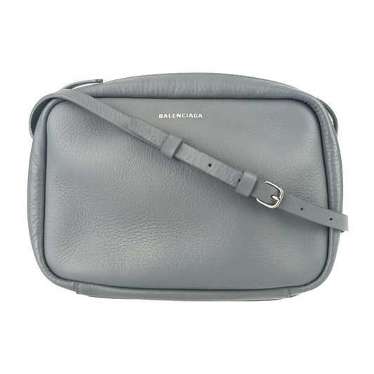 超美品 BALENCIAGA バレンシアガ ショルダーバッグ エブリデイ カメラバッグ S 489812 グレー シルバー金具 カーフスキン ユニセックス