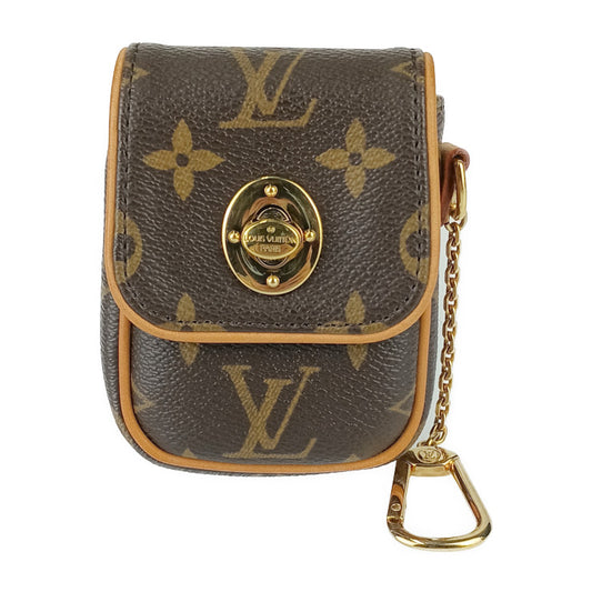 美品 LOUIS VUITTON ルイ ヴィトン ポーチ モノグラム ポシェット・トゥラム M60020 ブラウン ゴールド金具 PVC レザー ユニセックス ターンロック