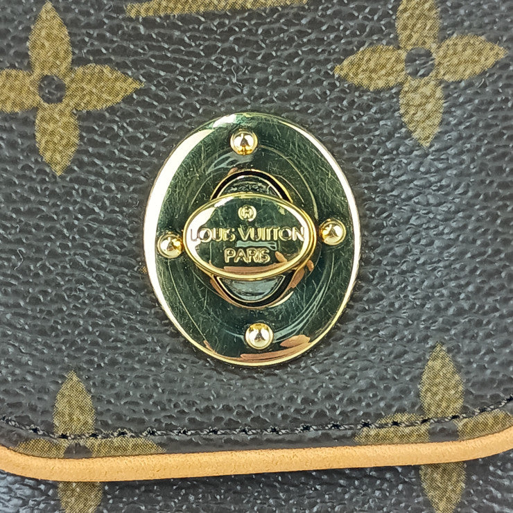 美品 LOUIS VUITTON ルイ ヴィトン ポーチ モノグラム ポシェット・トゥラム M60020 ブラウン ゴールド金具 PVC レザー ユニセックス ターンロック