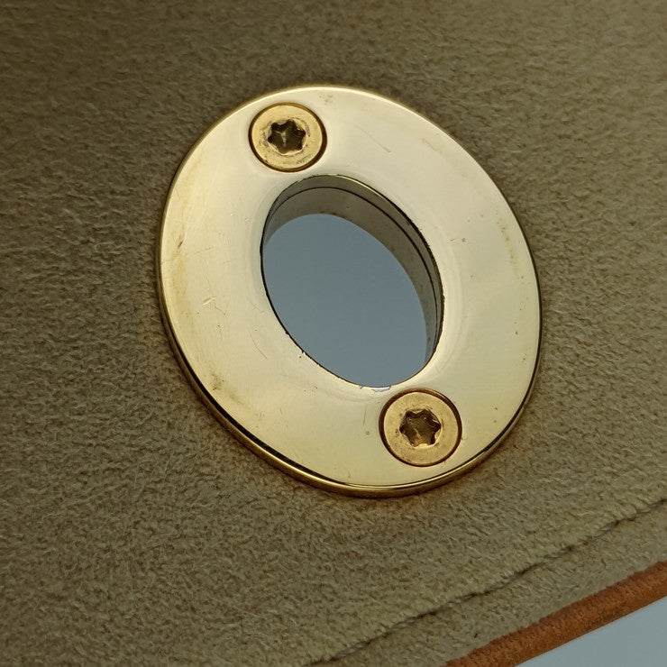 美品 LOUIS VUITTON ルイ ヴィトン ポーチ モノグラム ポシェット・トゥラム M60020 ブラウン ゴールド金具 PVC レザー ユニセックス ターンロック