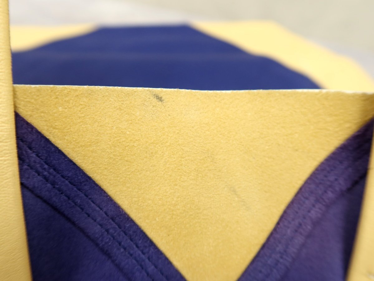 超美品 CELINE セリーヌ トートバッグ ホリゾンタルカバ - クリームイエロー ブルー カーフレザー ユニセックス