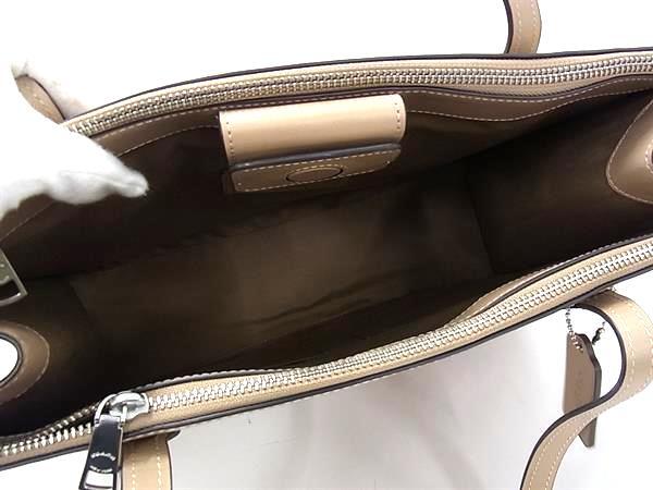 COACH コーチ トートバッグ ニーナ CR096 ベージュ レザー レディース 美品