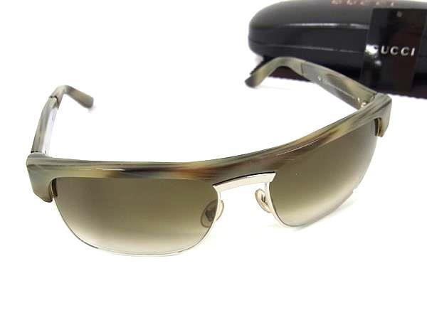 GUCCI グッチ サングラス GG1596/S グレー系 ブラウングラデーション プラスチック ユニセックス 美品