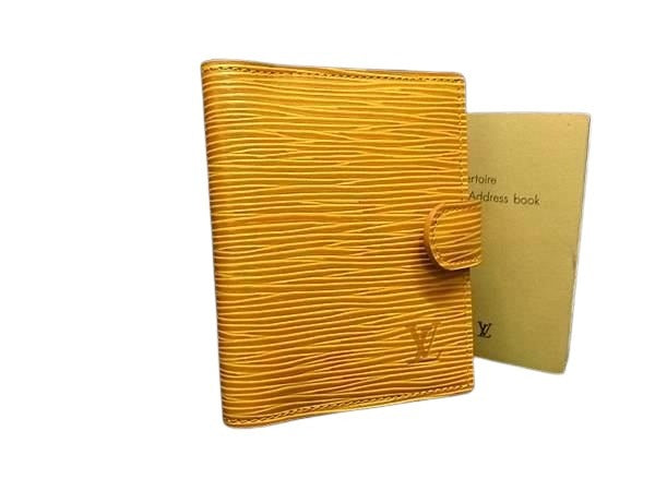 LOUIS VUITTON ルイヴィトン 手帳カバー アジェンダミニ R20079 タッシリイエロー エピ ユニセックス 美品