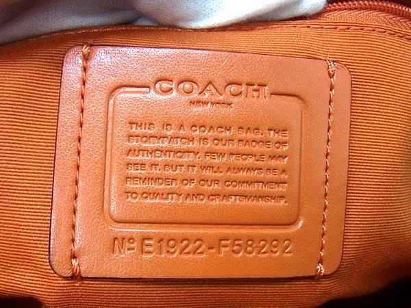 COACH コーチ トートバッグ シグネチャー F58292 ブラウン オレンジ PVC×レザー レディース 新古未使用展示品