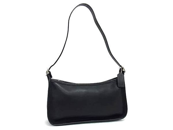 COACH コーチ ショルダーバッグ オールドコーチ 9071 ブラック レザー レディース シルバー金具 美品