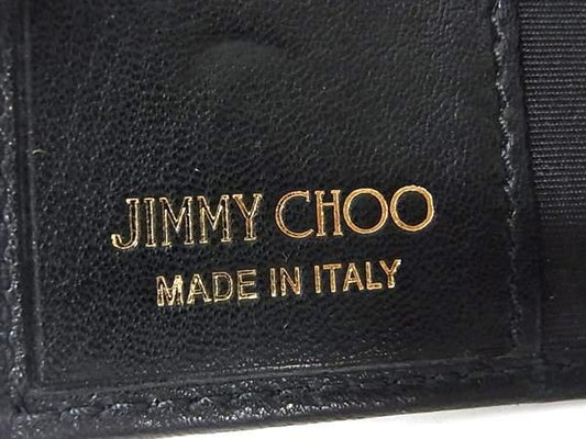 JIMMY CHOO ジミーチュウ キーケース ネプチューン ブラック レザー レディース スタースタッズ 6連 美品