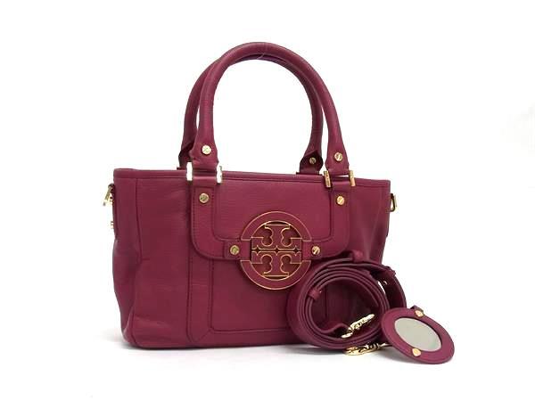 TORY BURCH トリーバーチ ハンドバッグ アマンダ ピンク系 レザー レディース 2WAY ゴールド金具