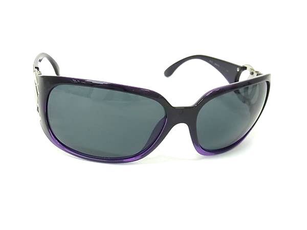 CHANEL シャネル サングラス ココマーク 6014 パープル プラスチック レディース シルバー金具