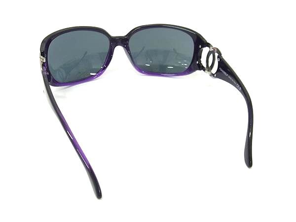 CHANEL シャネル サングラス ココマーク 6014 パープル プラスチック レディース シルバー金具
