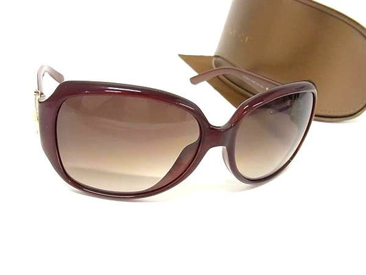 GUCCI グッチ サングラス GG 3115/F/S ボルドー系 ブラウングラデーション プラスチック ユニセックス ピンクゴールド金具