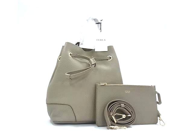 FURLA フルラ ショルダーバッグ ステイシー グレージュ レザー レディース 2WAY