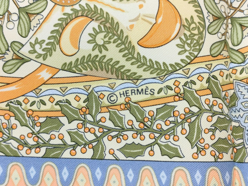 HERMES エルメス スカーフ カレ90 Axis Mundi マルチカラー シルク レディース 新品未使用展示品