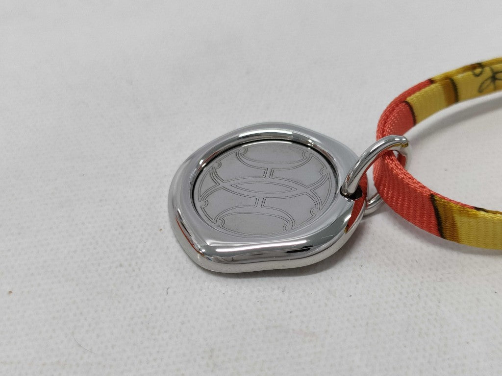 HERMES エルメス ネックレス トゥールビヨン シルバー マルチカラー メタル シルク レディース コード ネックレス 新古未使用展示品