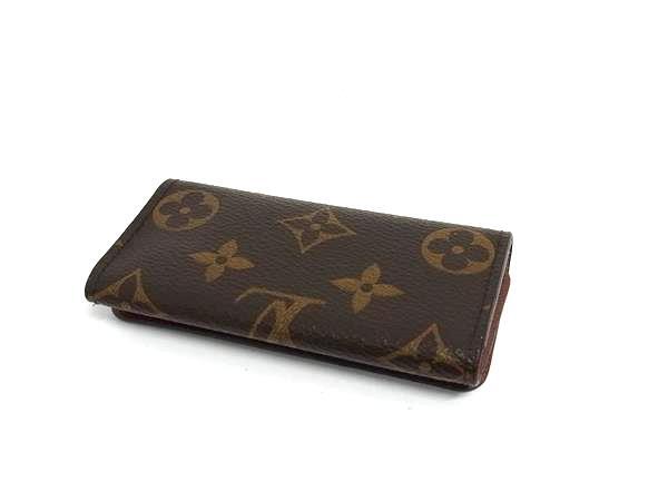 LOUIS VUITTON ルイヴィトン キーケース モノグラム ミュルティクレ4 M62631 ブラウン PVC レザー ユニセックス 4連 ゴールド金具 美品