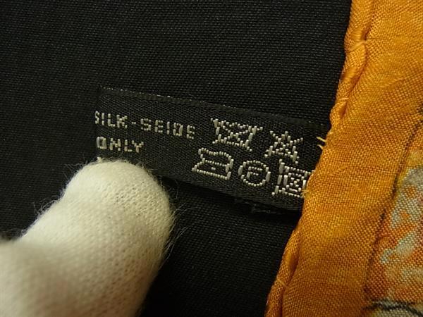 BOTTEGA VENETA ボッテガヴェネタ スカーフ オレンジ系 シルク100% レディース 大判 美品