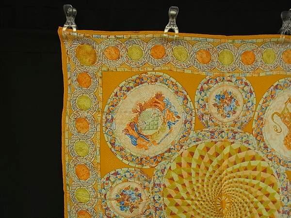 BOTTEGA VENETA ボッテガヴェネタ スカーフ オレンジ系 シルク100% レディース 大判 美品