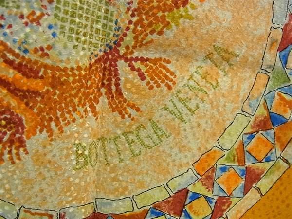 BOTTEGA VENETA ボッテガヴェネタ スカーフ オレンジ系 シルク100% レディース 大判 美品