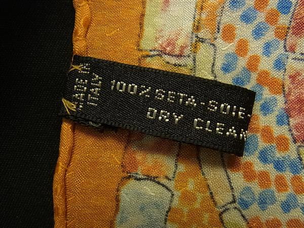 BOTTEGA VENETA ボッテガヴェネタ スカーフ オレンジ系 シルク100% レディース 大判 美品