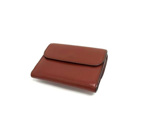 Chloe クロエ 財布 クロエC ブラウン レザー レディース Wホック 三つ折り 財布 ゴールド金具