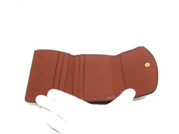 Chloe クロエ 財布 クロエC ブラウン レザー レディース Wホック 三つ折り 財布 ゴールド金具