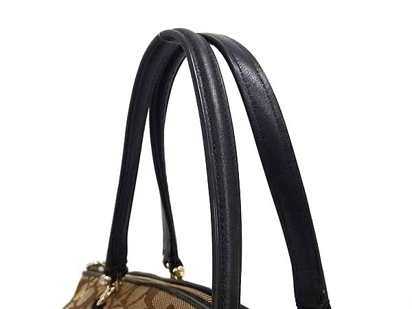 COACH コーチ ハンドバッグ シグネチャー 36311 ベージュ ブラウン キャンバス×レザー レディース 2WAY