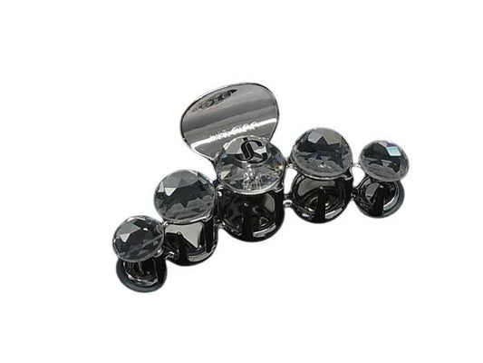 JIMMY CHOO ジミーチュウ ヘアクリップ シルバー クリスタル・クローヘアクリップ CLAWHAIRCLIPDCI シルバー メタル レディース JCロゴ 美品