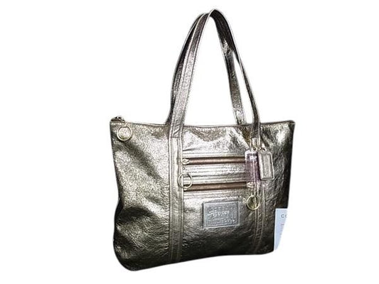 COACH コーチ トートバッグ 13820 ゴールド レザー レディース 美品