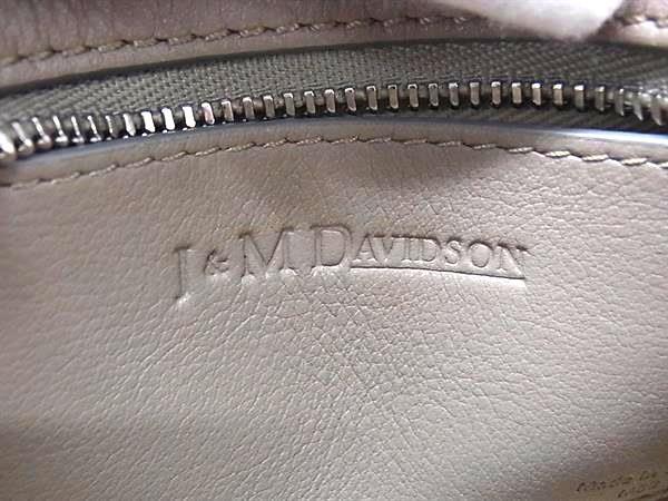J&M DAVIDSON ジェイアンドエムデヴィッドソン ショルダーバッグ トップハンドル ミニぺブル グレージュ レザー レディース スタッズ 超美品