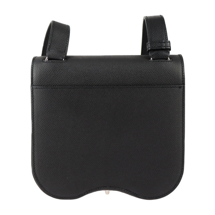 新古未使用展示品 HERMES エルメス デッラ・カヴァッレリア ショルダーバッグ - ヴォーエプソン ブラック シルバー金具 フラップ クロスボディバッグ ポシェット