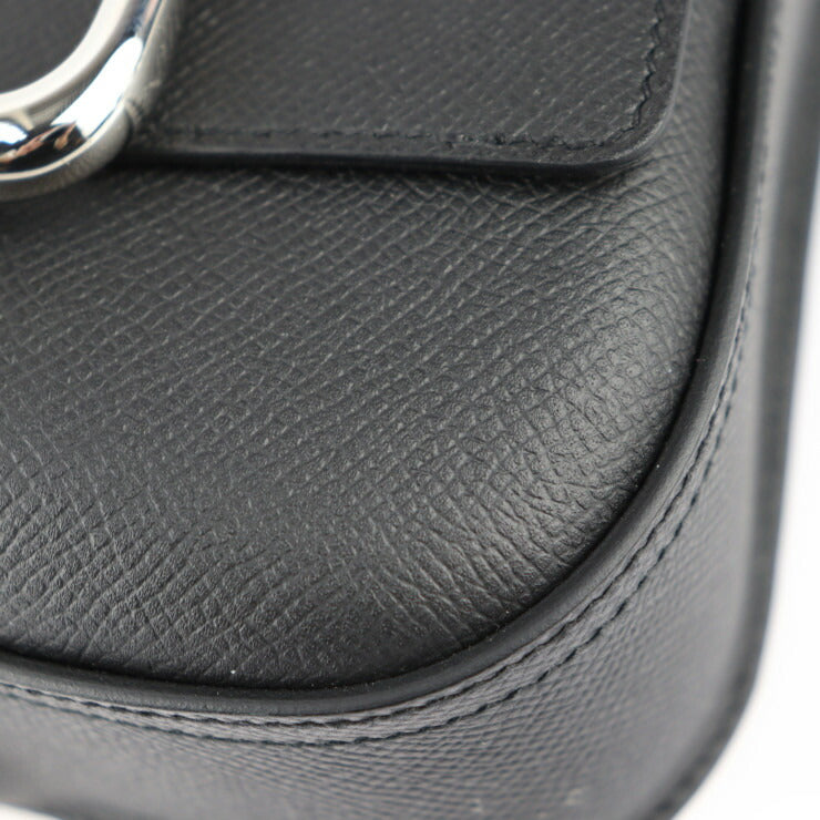 新古未使用展示品 HERMES エルメス デッラ・カヴァッレリア ショルダーバッグ - ヴォーエプソン ブラック シルバー金具 フラップ クロスボディバッグ ポシェット