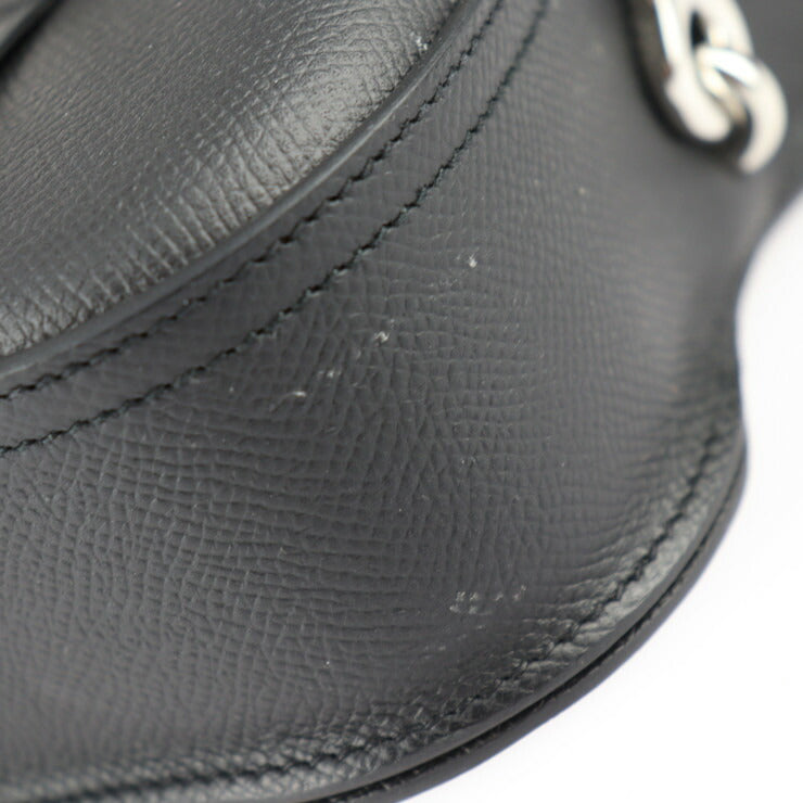 新古未使用展示品 HERMES エルメス デッラ・カヴァッレリア ショルダーバッグ - ヴォーエプソン ブラック シルバー金具 フラップ クロスボディバッグ ポシェット