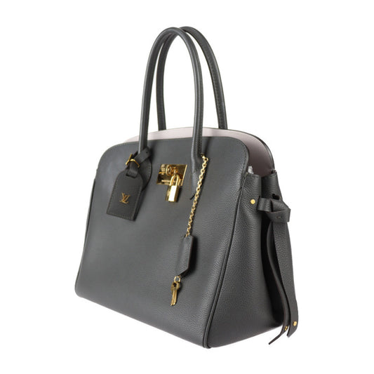 美品 LOUIS VUITTON ルイ ヴィトン ミラMM ハンドバッグ M55317 トリヨンレザー エタン グレー系 ゴールド金具 トートバッグ ターンロック ビトン