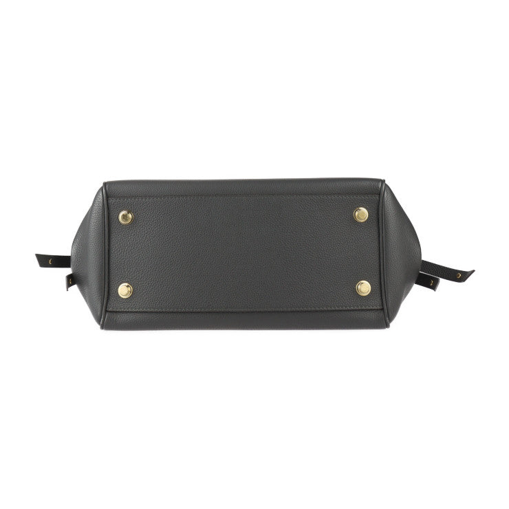 美品 LOUIS VUITTON ルイ ヴィトン ミラMM ハンドバッグ M55317 トリヨンレザー エタン グレー系 ゴールド金具 トートバッグ ターンロック ビトン