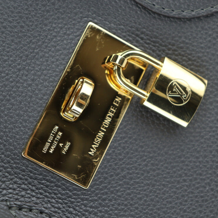 美品 LOUIS VUITTON ルイ ヴィトン ミラMM ハンドバッグ M55317 トリヨンレザー エタン グレー系 ゴールド金具 トートバッグ ターンロック ビトン