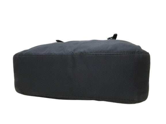 美品 PRADA プラダ ハンドバッグ テスート - ブラック ナイロン×レザー レディース プラチェーン 三角ロゴプレート トライアングルロゴ シルバー金具 白タグ