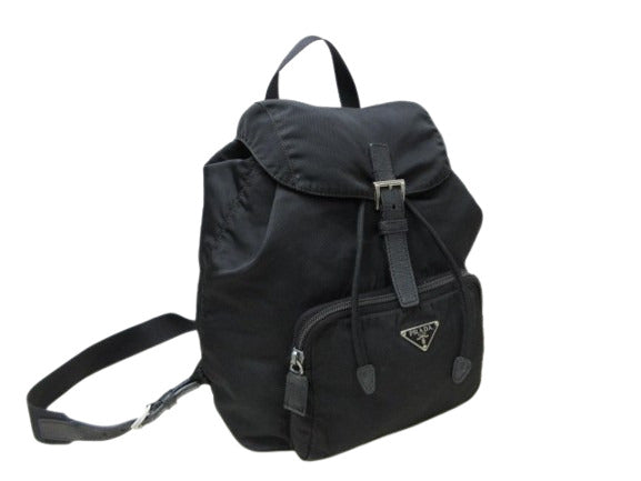 PRADA プラダ リュックサック テスート - ナイロン ユニセックス 三角ロゴプレート トライアングルロゴ シルバー金具 白タグ