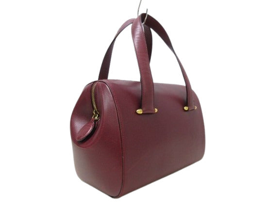 美品 Cartier カルティエ ハンドバッグ マストライン - ボルドー レザー レディース ゴールド金具