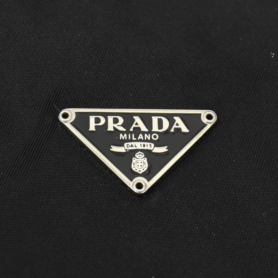 美品 PRADA プラダ ハンドバッグ TESSUTO SPORT ハンドバッグ MV519 ブラック ナイロン レディース 三角ロゴプレート ミニバッグ