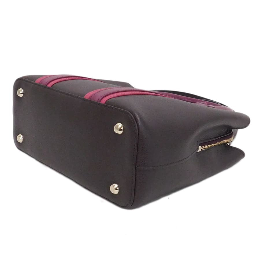 美品 Paul Smith ポールスミス ハンドバッグ 2WAYバッグ PWR120 ブラウン系 パープル系 ピンク系 ゴールド金具 レザー レディース ショルダーバッグ