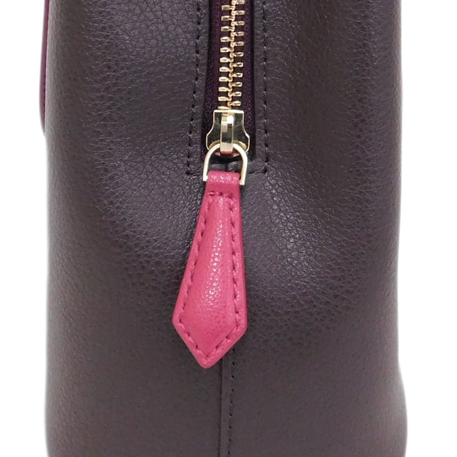 美品 Paul Smith ポールスミス ハンドバッグ 2WAYバッグ PWR120 ブラウン系 パープル系 ピンク系 ゴールド金具 レザー レディース ショルダーバッグ