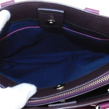 美品 Paul Smith ポールスミス ハンドバッグ 2WAYバッグ PWR120 ブラウン系 パープル系 ピンク系 ゴールド金具 レザー レディース ショルダーバッグ