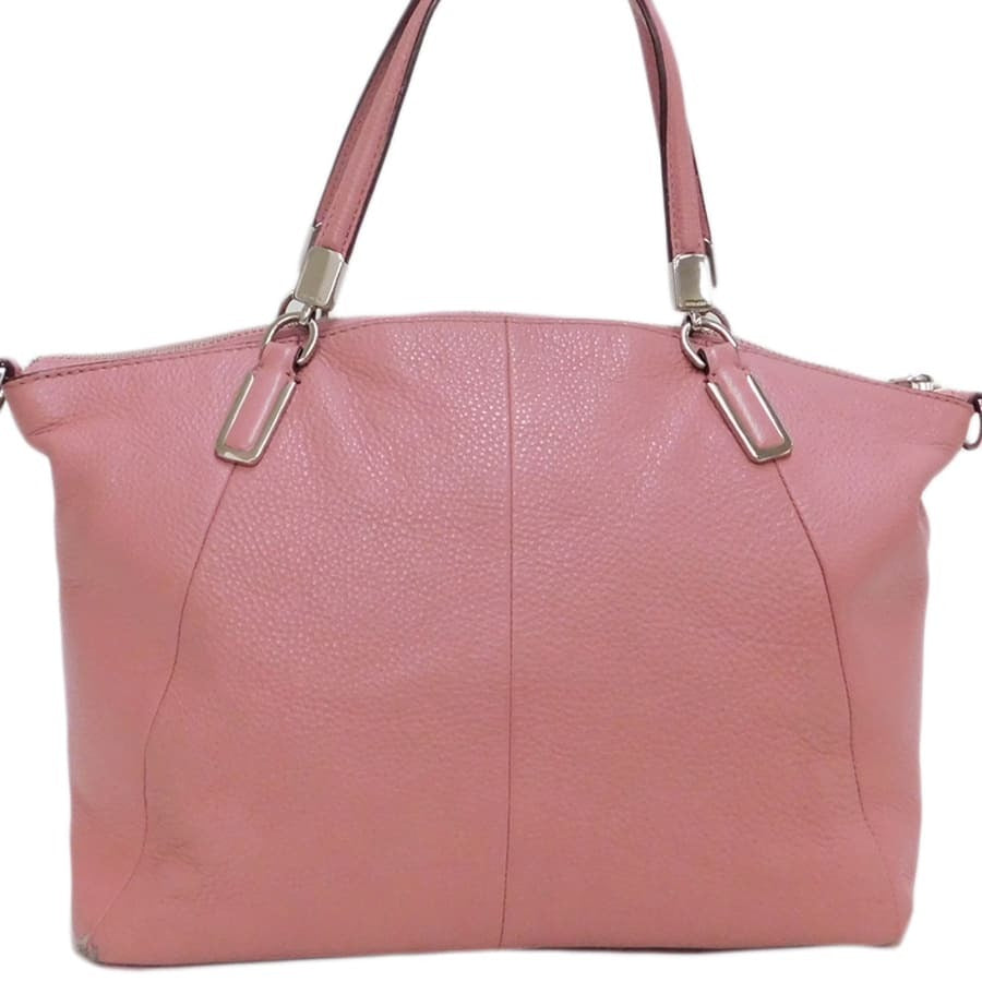 美品 COACH コーチ ハンドバッグ スモール ケルシー サッチェル F34493 ピンク系 シルバー金具 レザー レディース 2WAY ショルダーバッグ