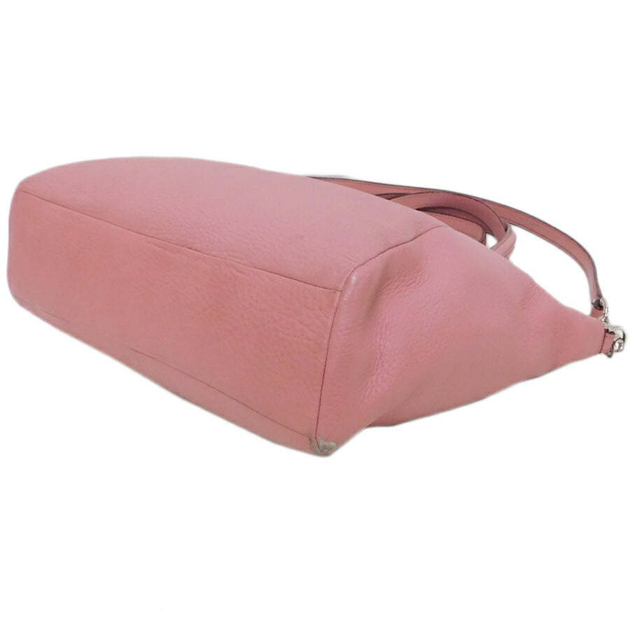 美品 COACH コーチ ハンドバッグ スモール ケルシー サッチェル F34493 ピンク系 シルバー金具 レザー レディース 2WAY ショルダーバッグ