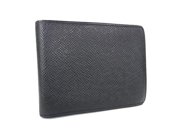 美品 LOUIS VUITTON ルイヴィトン 二つ折り 財布 ポルトビエ 6カルト クレディ M30482 アルドワーズ ブラック タイガ メンズ