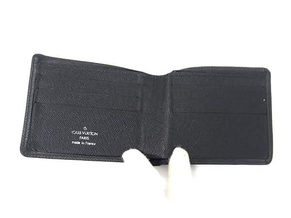 美品 LOUIS VUITTON ルイヴィトン 二つ折り 財布 ポルトビエ 6カルト クレディ M30482 アルドワーズ ブラック タイガ メンズ