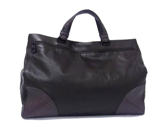 BOTTEGA VENETA ボッテガヴェネタ ハンドバッグ イントレチャート スコルピート - ダークブラウン レザー